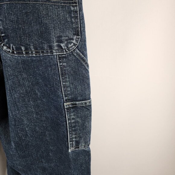 Wrangler Jeans Mens 34x32 Blue Authentics Carpenter Straight Leg Denim - Picture 9 of 11
